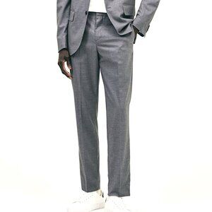 H&M Slim Fit Suit Pants Wool Viscose Blend Slacks Grey Melange - Men's 36R x 30